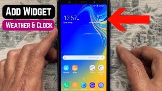 How to Add a Widget (Weather & Clock) on Home Screen - Samsung Galaxy A7 (2018) screenshot 4