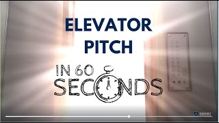 THE ELEVATOR PITCH - IN60SECONDS