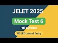 JELET 2025 Mock Test 6 | Full Syllabus Practice | WBJEE Lateral Entry Exam Preparation