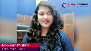 Poonam Mishra Testimonial For Crisp Multimedia Solutions Pvt. Ltd.