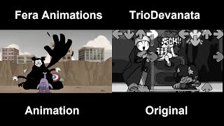 Happy Fnf But Everyone Sings It Original Vs Animation Fera Animations - Triodevanata 