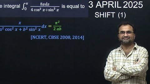 IIT JEE main PYQ definite integration 3 April 2025 shift 1