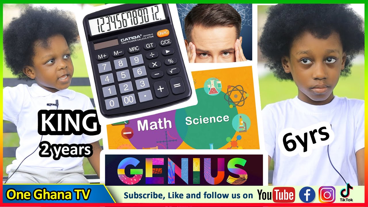 Wow6yrs Owura teaches SHS maths Ghanas youngest Human Calculator and his 2yrs brother King