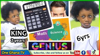 Wow😲6yrs Owura teaches SHS maths, Ghana’s youngest Human Calculator and his 2yrs brother King