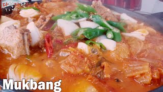 리얼먹방) ★집밥 매운 감자탕 리얼먹방 (ft. 맥주) ㅣ Spicy Pork Back-bone Stew ㅣ REAL SOUND ㅣ ASMR Mukbang ㅣ Eating Show
