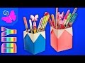 Оригами из бумаги КОРОБОЧКА ДЛЯ КАНЦЕЛЯРИИ ☆ Школьные принадлежности