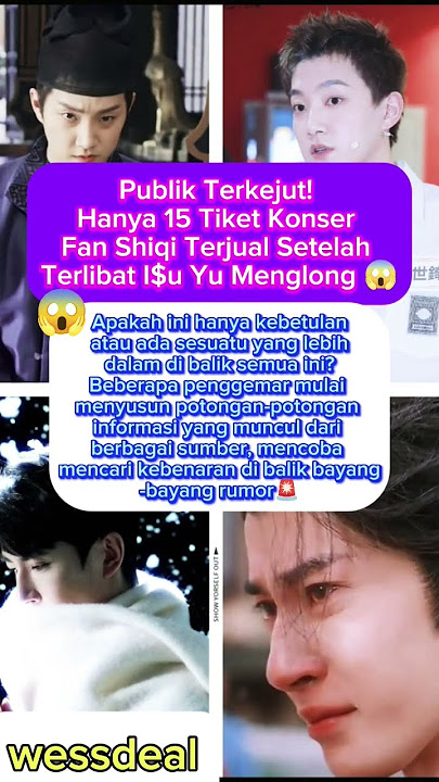 🚨Hanya 15 Tiket Konser Fan Shiqi Terjual Stlh Terlibat I$U YML!Netizen: Sukurin❗❗❗ #fanshiqi #alanyu