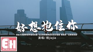 Video thumbnail of "程jiajia - 好想抱住你『我也可以把你當作從沒來過，被一筆帶過 想太多沒結果。』【動態歌詞/Vietsub/Pinyin Lyrics】"