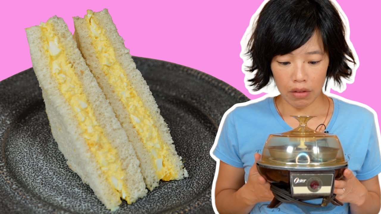 $1 Japanese Konbini-style Egg Salad Sandwich + 1970s Egg Cooker | emmymade