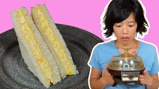 $1 Japanese Konbinistyle Egg Salad Sandwich + 1970s Egg Cooker