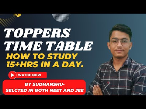 HOW to make time table.How to manage time.TOPPERS TIME TABLE. BEST TIME ...