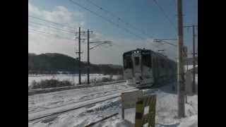 【踏切シリーズ7】青い森鉄道569M快速青森行き 館越踏切通過 【踏切シリーズ7】青い森鉄道569M快速青森行き 館越踏切通過