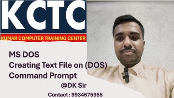 Creating text file using MS DOS by#dksirclass #kctc #computereducation #sitamarhi #exceltips #excel