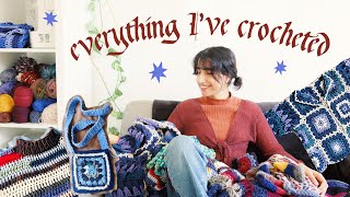 Everything I've crocheted since I started 1 year ago 🧶✨