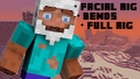 Free Cinema 4D Minecraft Character Rig V2.2 - Facial rig, bendable body parts, bends, 3D features!