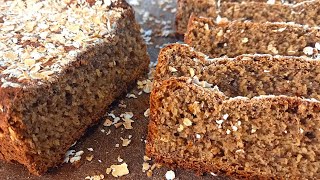 100% Vegetable, Healthy OAT BREAD, WITH FLAX SEEDS, No wheat, No eggs.