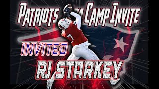 New England Patriots 2024 Rookie Camp Invite | Rory RJ Starkey | Wide Receiver | Samford