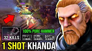 WTF 32 Kills Khanda Crit Pure Hammer Solo Mid Omniknight 1 Shot Aggressive Run At Them Dota 2 screenshot 5