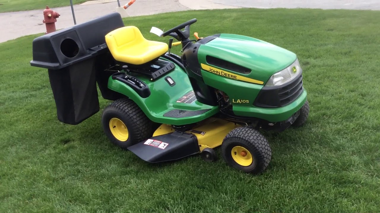 John Deere LA105 Mower For Sale Online Auction YouTube