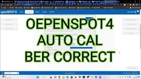 OPENSPOT 4Pro Autocal Feature - BER ERROR CORRECT