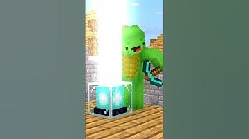 Mikey and JJ prank ! What did the beacon do to the villagers? #maizen #animation #mikey #jj