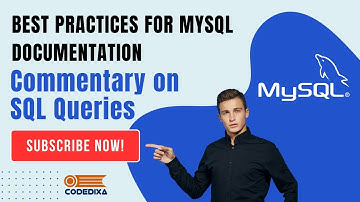 Session 18: Commentary on SQL Queries: Best Practices for MySQL Documentation