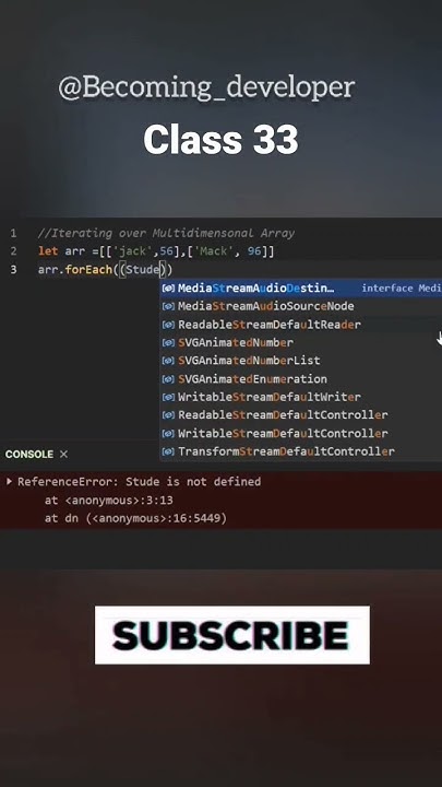 Class 33 | Iterating Multidimensional Array Example In Javascript # ...