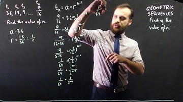 Geometric Sequences finding the value of n