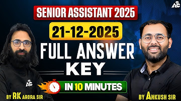 PSSSB Senior Assistant 2025 Full Exam Exam Analysis in 10 Minutes | By Ankush Sir