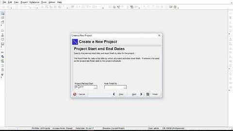 how to create EPS in primavera p6   Start  New Project Delete Sample Data