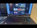 Testing Rog Strix £1480 gaming laptop on #cyberpunk2077 #overwatch #fortnite #pcgamer #setup #asus