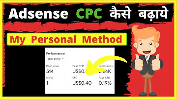 {With Proof} How to Increase Adsense CPC | 10 Ways Increase Adsense Earning - 100% Working Method