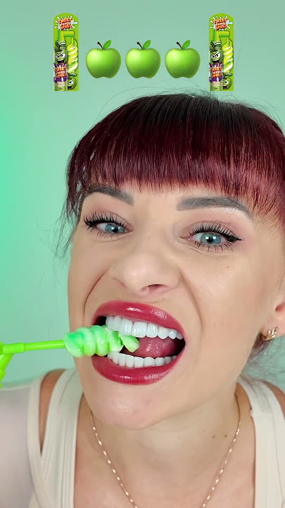 ASMR Green Spray Lollipop  #mukbang #asmr