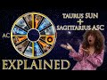 ☉ Sun in Taurus + Sagittarius Asc (rising sign) HD