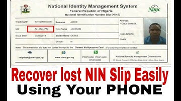 TUTS: HOW TO RECOVER LOST NIN SLIP EASILY WITH PHONE | RECOVER LOST NIN FAST AND EASY YOURSELF
