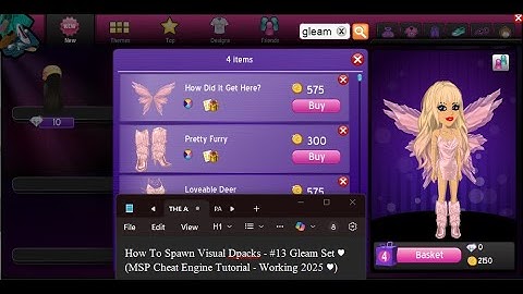 How To Spawn Visual Dpacks - #13 Gleam Set ♥ (MSP Cheat Engine Tutorial - Working 2025 ♥)