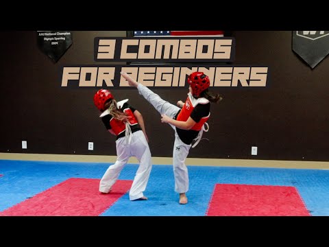 3 Must-Know Kick Combos for Beginners | W1 Taekwondo