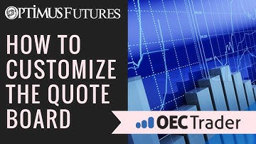 OEC Trader - Quote Board Management and Customization | Optimus Futures