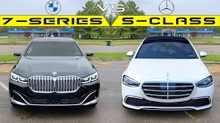 ULTIMATE LUXURY FIGHT! -- 2022 Mercedes S-Class vs. BMW 7-Series: Comparison
