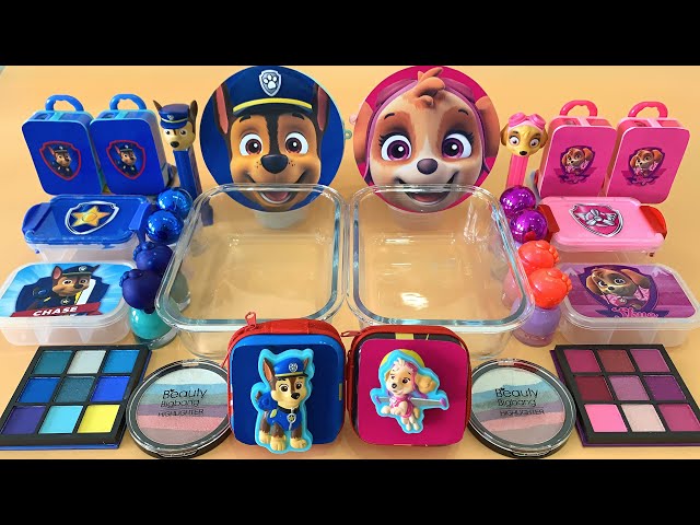 Skye vs Chase Paw Patrol | Mixing Makeup,Eyeshadow,Glitter,Clay Into Slime💝Oddly Satisfying #ASMR class=