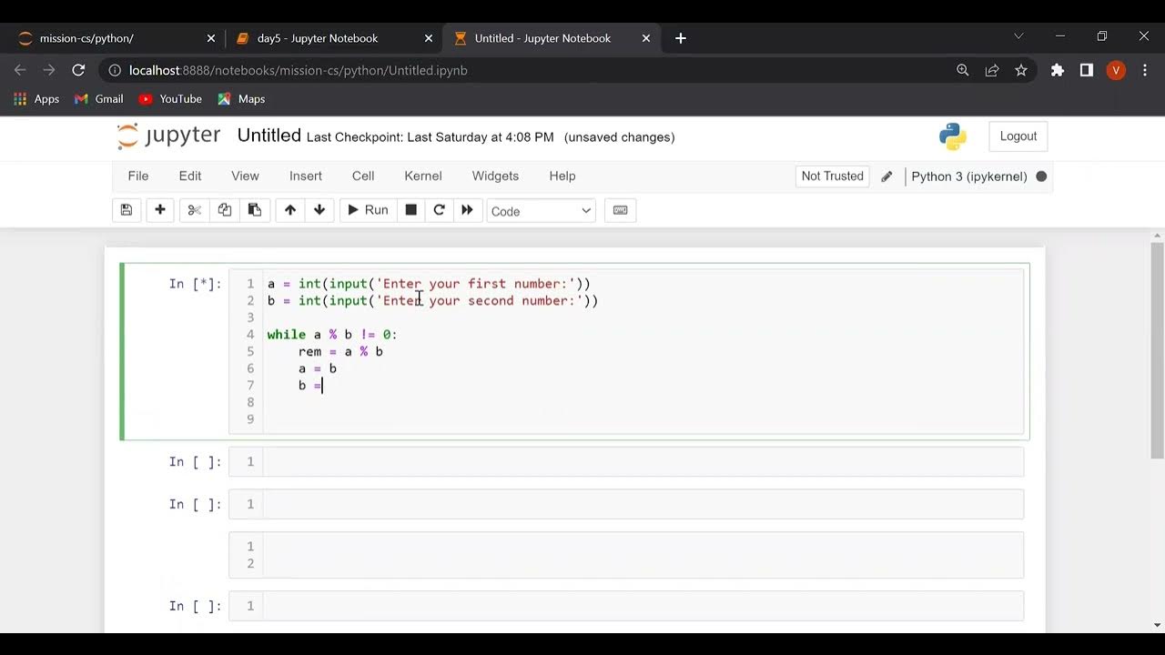 Python program to find the HCF of two given numbers. - YouTube
