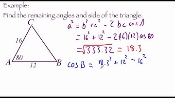 Pre-Calculus 6.2: Law of Cosines part 1
