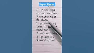 Thumbnail of Paper Planes M.I.A. #paperplane #songlyrics #music #song #englishsongs #mia