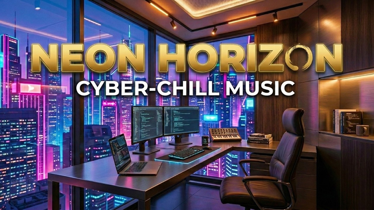 NEON HORIZON Futuristic Cyber Loft Night Ambience
