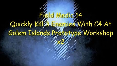 Ghost Recon Breakpoint : Medic 14 : Quickly Kill 3 Enemies With C4 At The Prototype Workshop x2