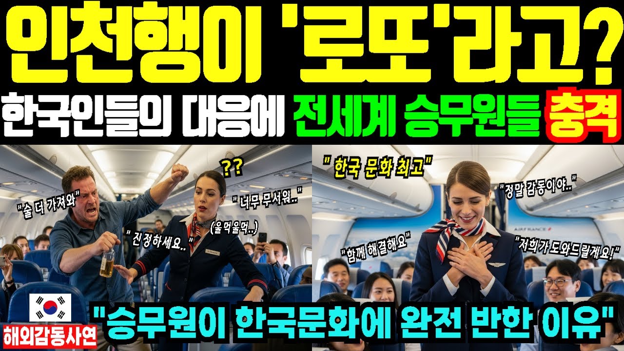 [해외감동사연] 프랑스 승무원 한국 첫 비행, 승무원들이 한국행을 원하는 충격적 이유