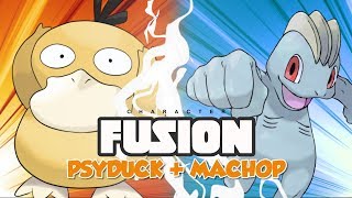 Psyduck + Machop Pokemon Fusion |  How to draw Pokemon Fusion challenge