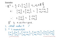 Intro to Linear Algebra - Vector Spaces