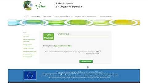 Tutorial on how to enter validation data in the EPPO Database on Diagnostic Expertise