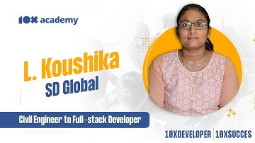 From service-based company to product based company | L KOUSHIKA 10x Academy success story